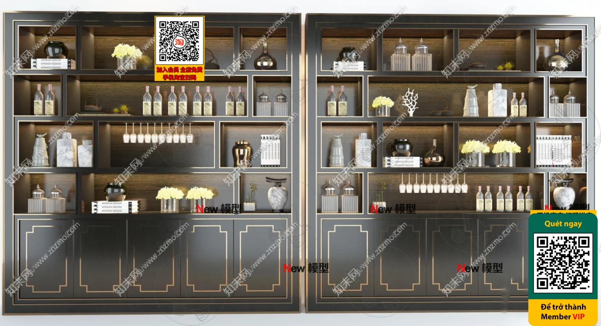 DECOR HELPER – INTERIOR – WINE SHOP – VRAY / CORONA – 3D MODEL – 6189