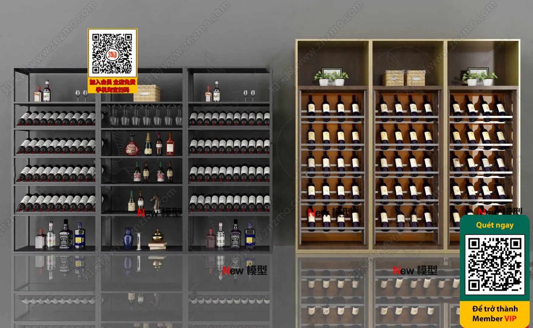 DECOR HELPER – INTERIOR – WINE SHOP – VRAY / CORONA – 3D MODEL – 6191