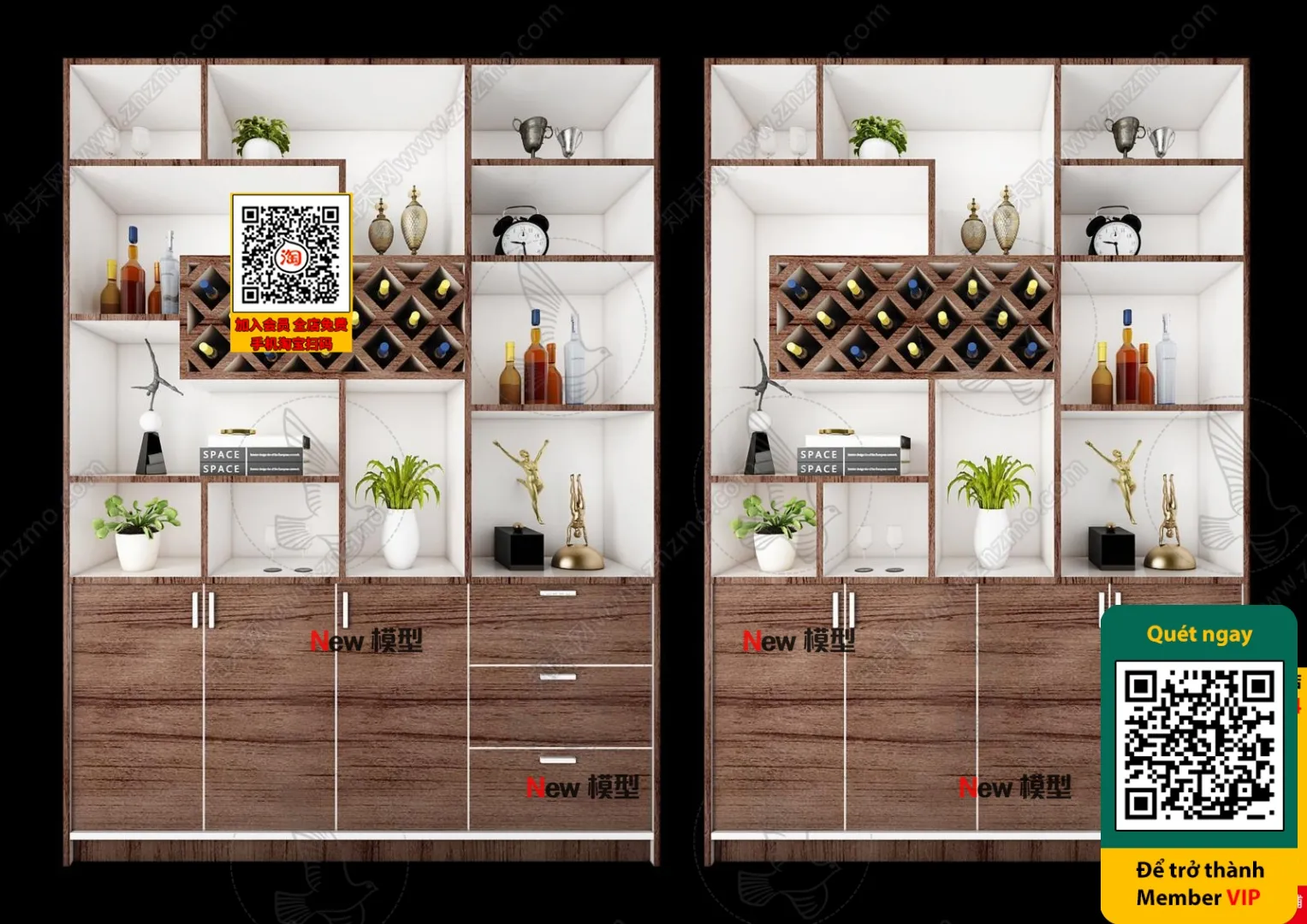 DECOR HELPER – INTERIOR – WINE SHOP – VRAY / CORONA – 3D MODEL – 6193