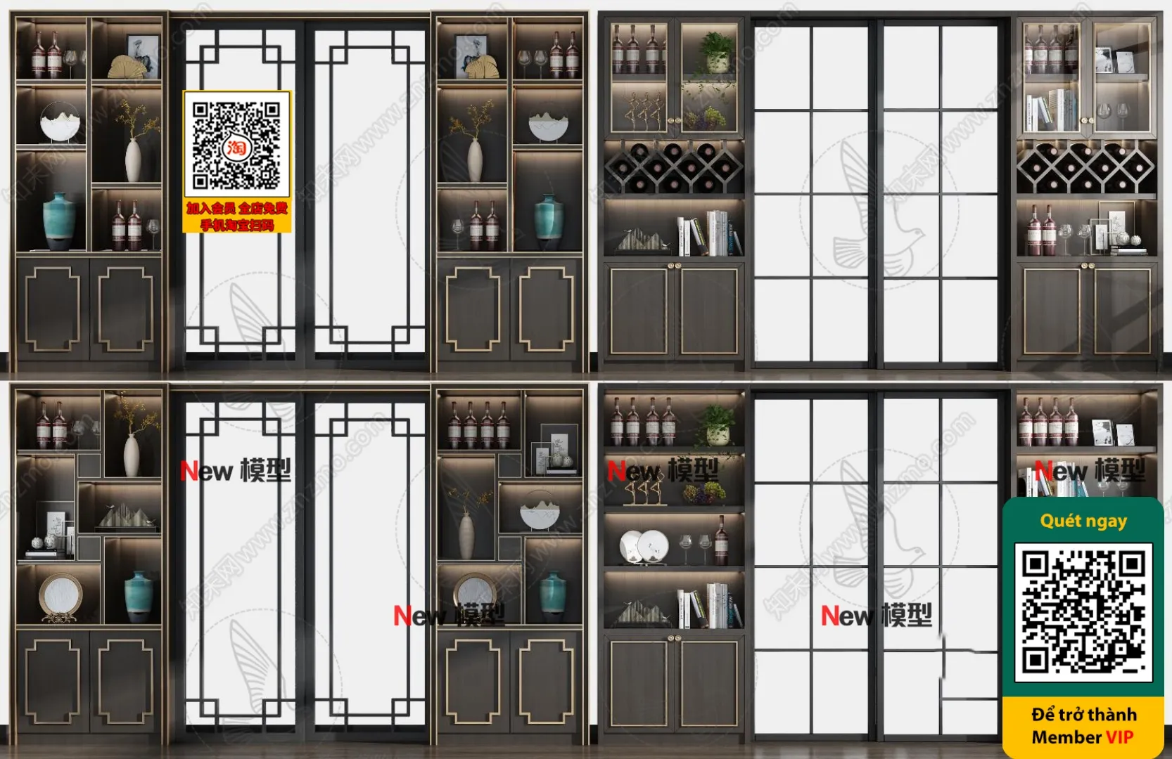 DECOR HELPER – INTERIOR – WINE SHOP – VRAY / CORONA – 3D MODEL – 6194