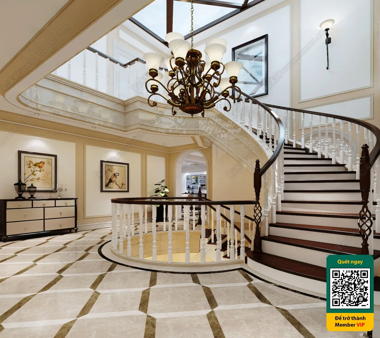 DECOR HELPER – STAIR – VRAY / CORONA – 3D MODEL – 4166