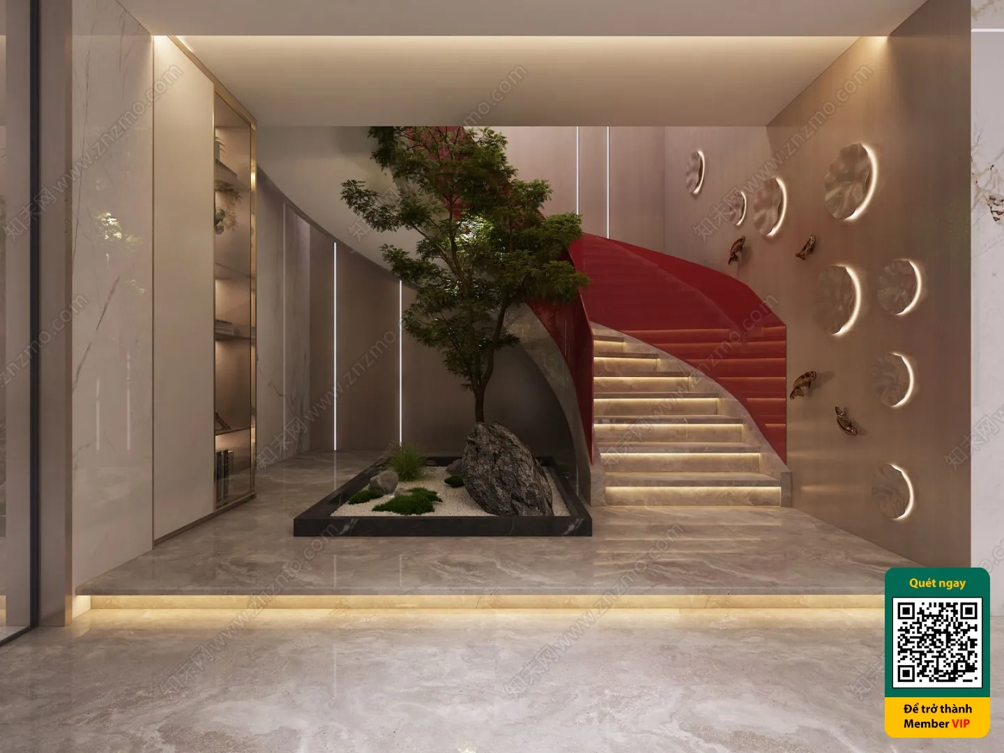 DECOR HELPER – STAIR – VRAY / CORONA – 3D MODEL – 4170