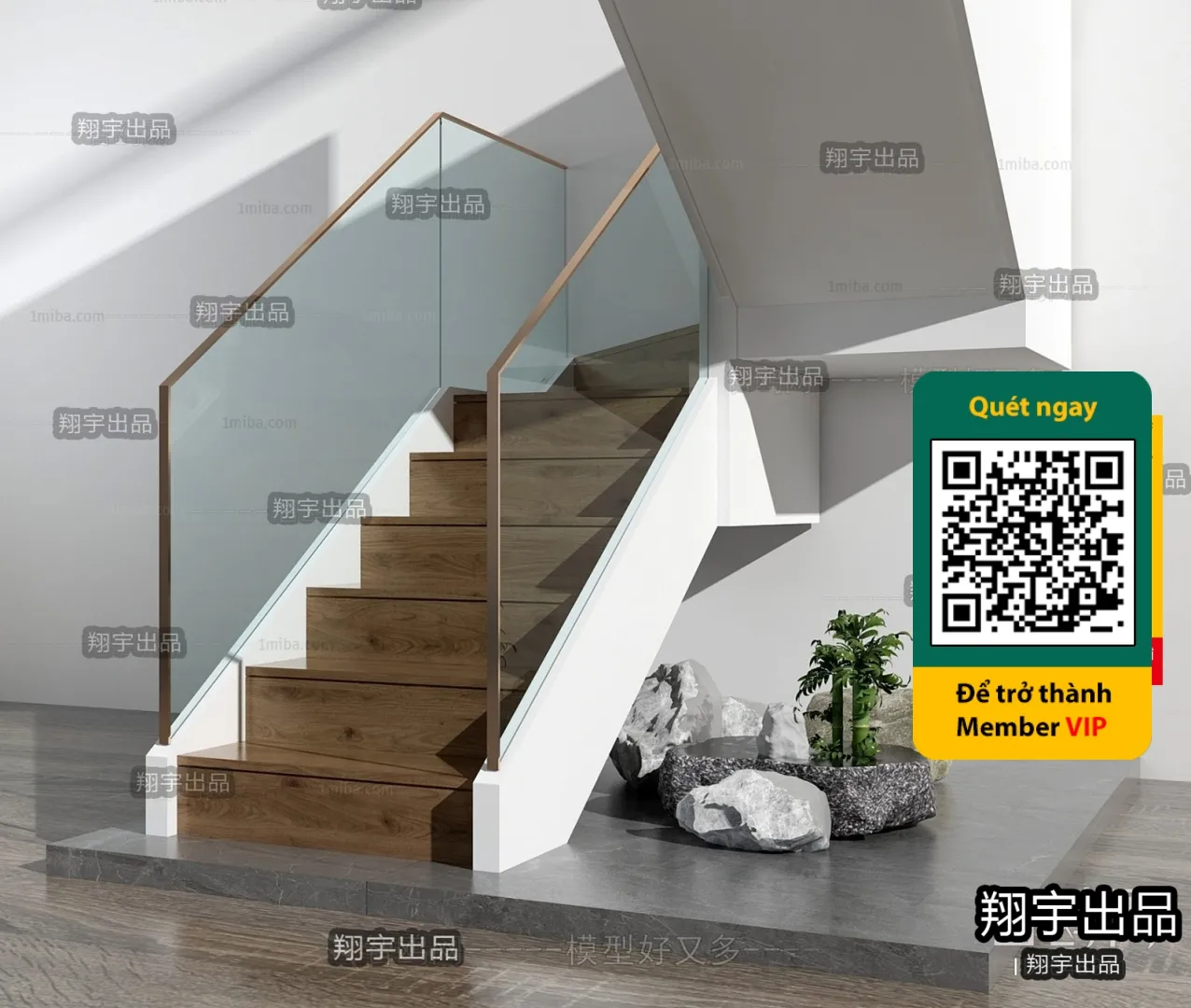 DECOR HELPER – STAIR – VRAY / CORONA – 3D MODEL – 4484