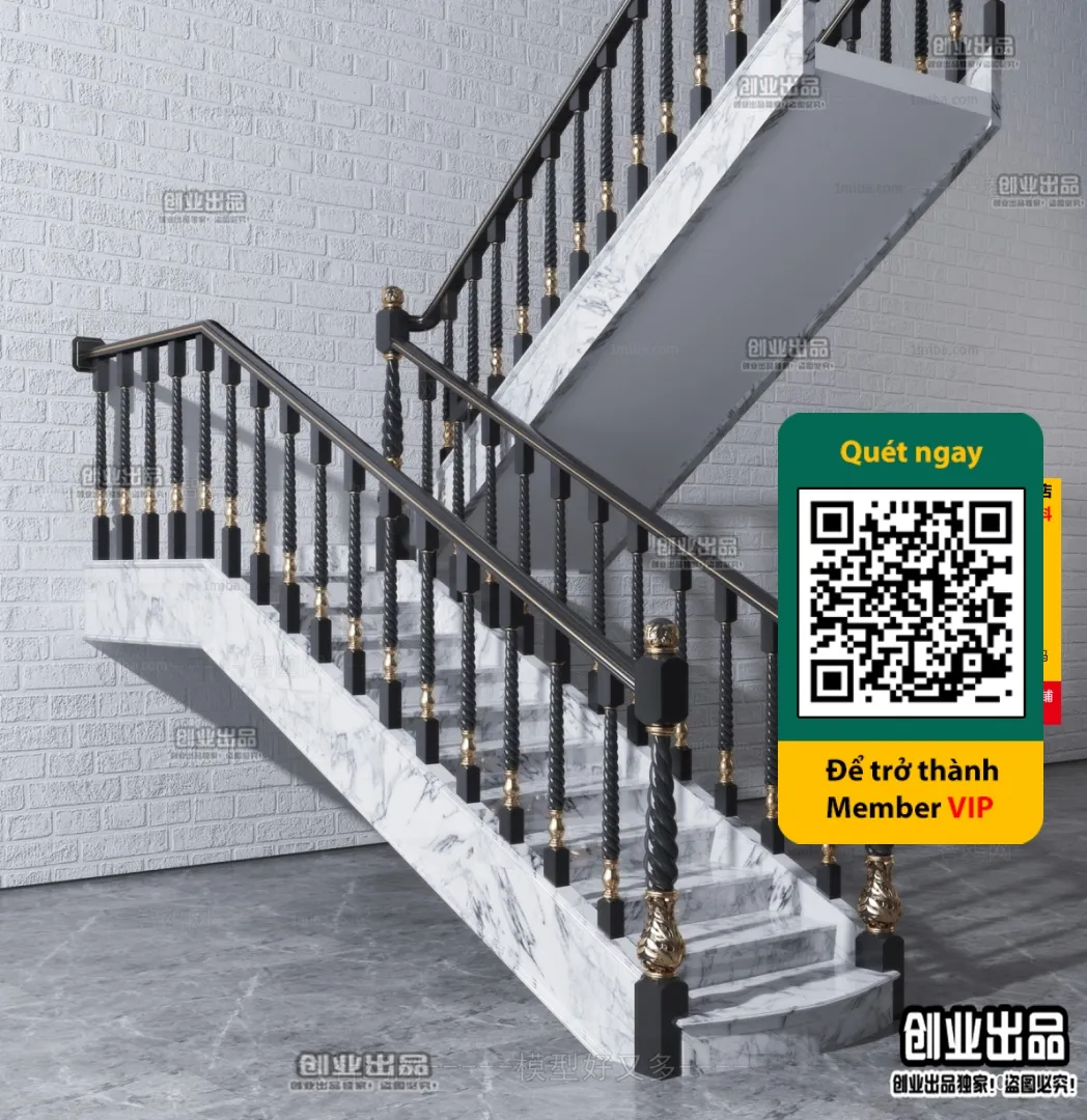 DECOR HELPER – STAIR – VRAY / CORONA – 3D MODEL – 4488