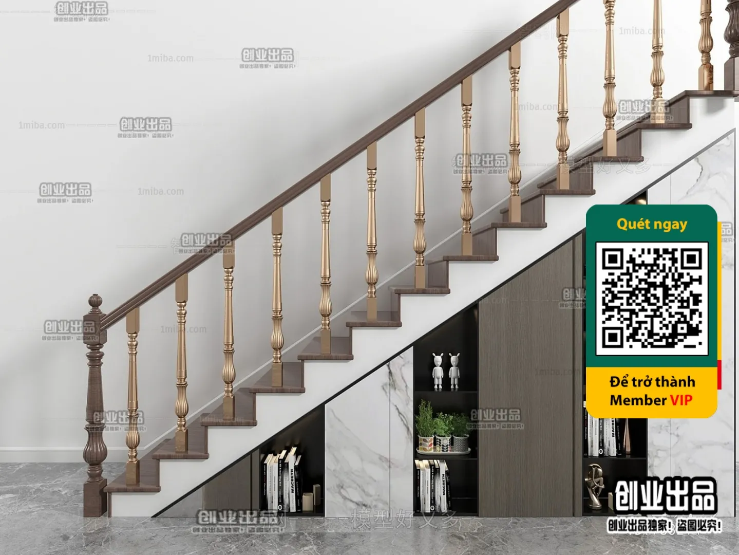 DECOR HELPER – STAIR – VRAY / CORONA – 3D MODEL – 4489