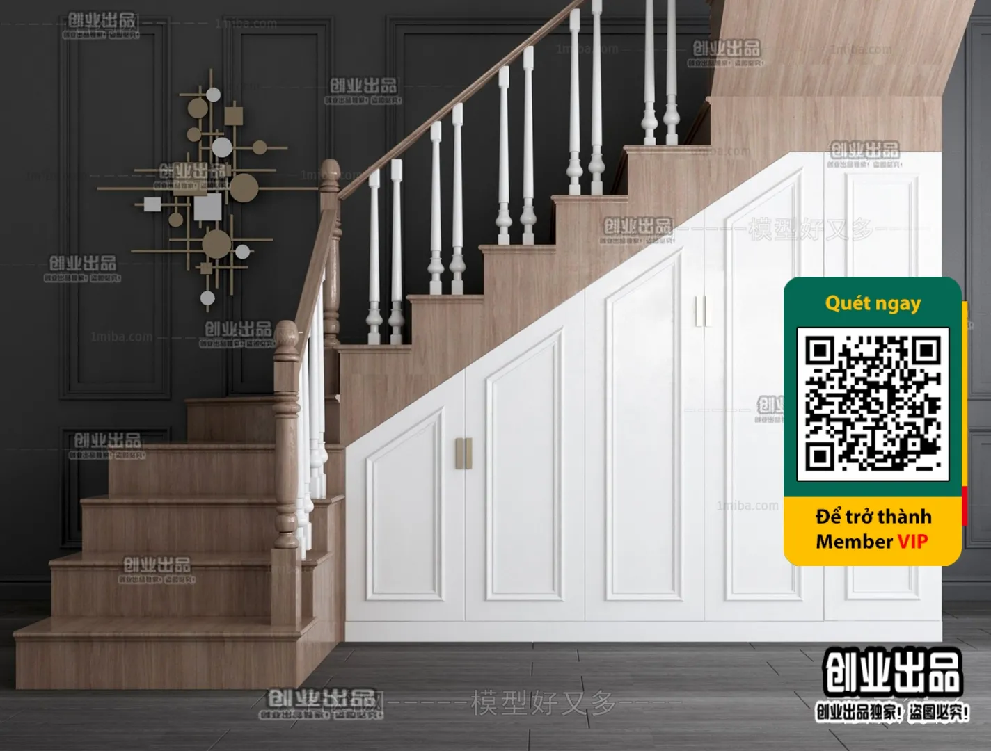 DECOR HELPER – STAIR – VRAY / CORONA – 3D MODEL – 4490
