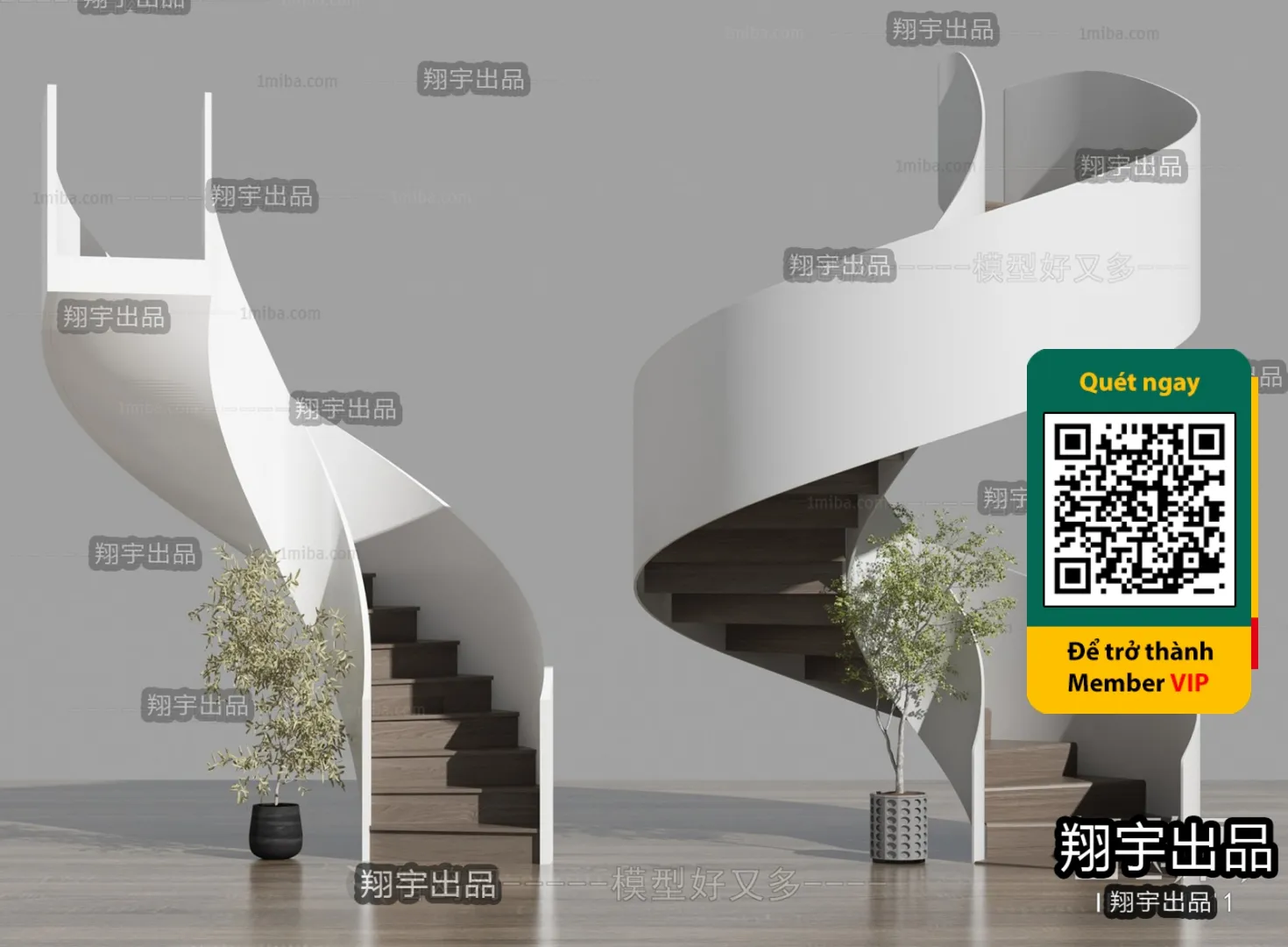 DECOR HELPER – STAIR – VRAY / CORONA – 3D MODEL – 4491