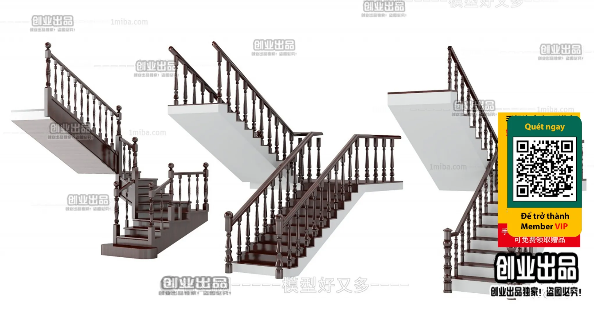 DECOR HELPER – STAIR – VRAY / CORONA – 3D MODEL – 4494