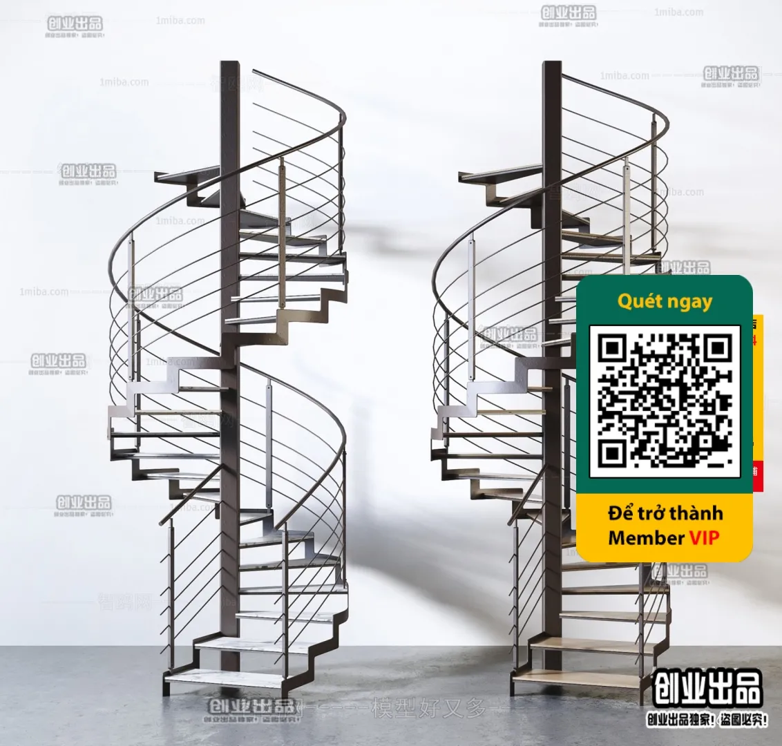 DECOR HELPER – STAIR – VRAY / CORONA – 3D MODEL – 4495