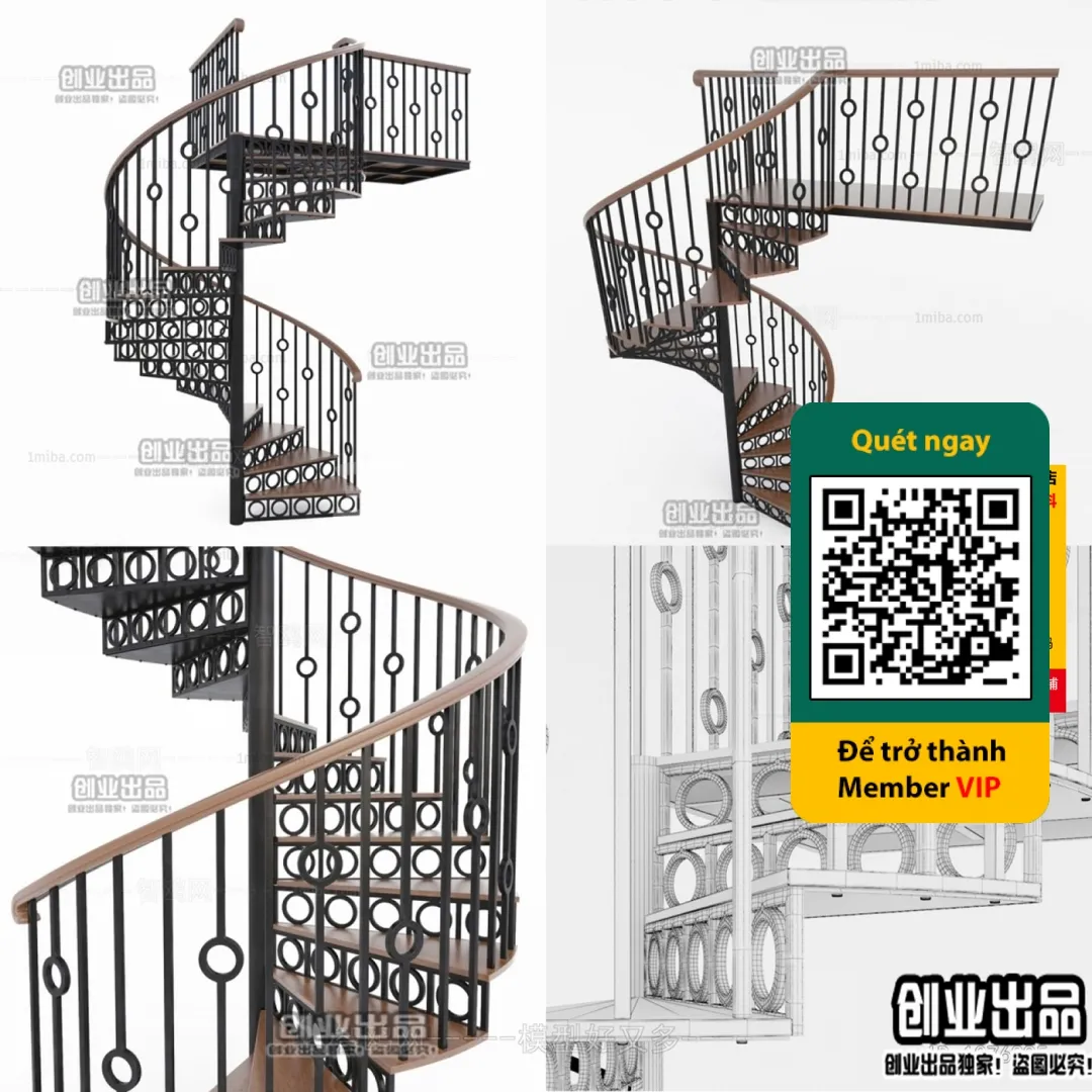 DECOR HELPER – STAIR – VRAY / CORONA – 3D MODEL – 4498