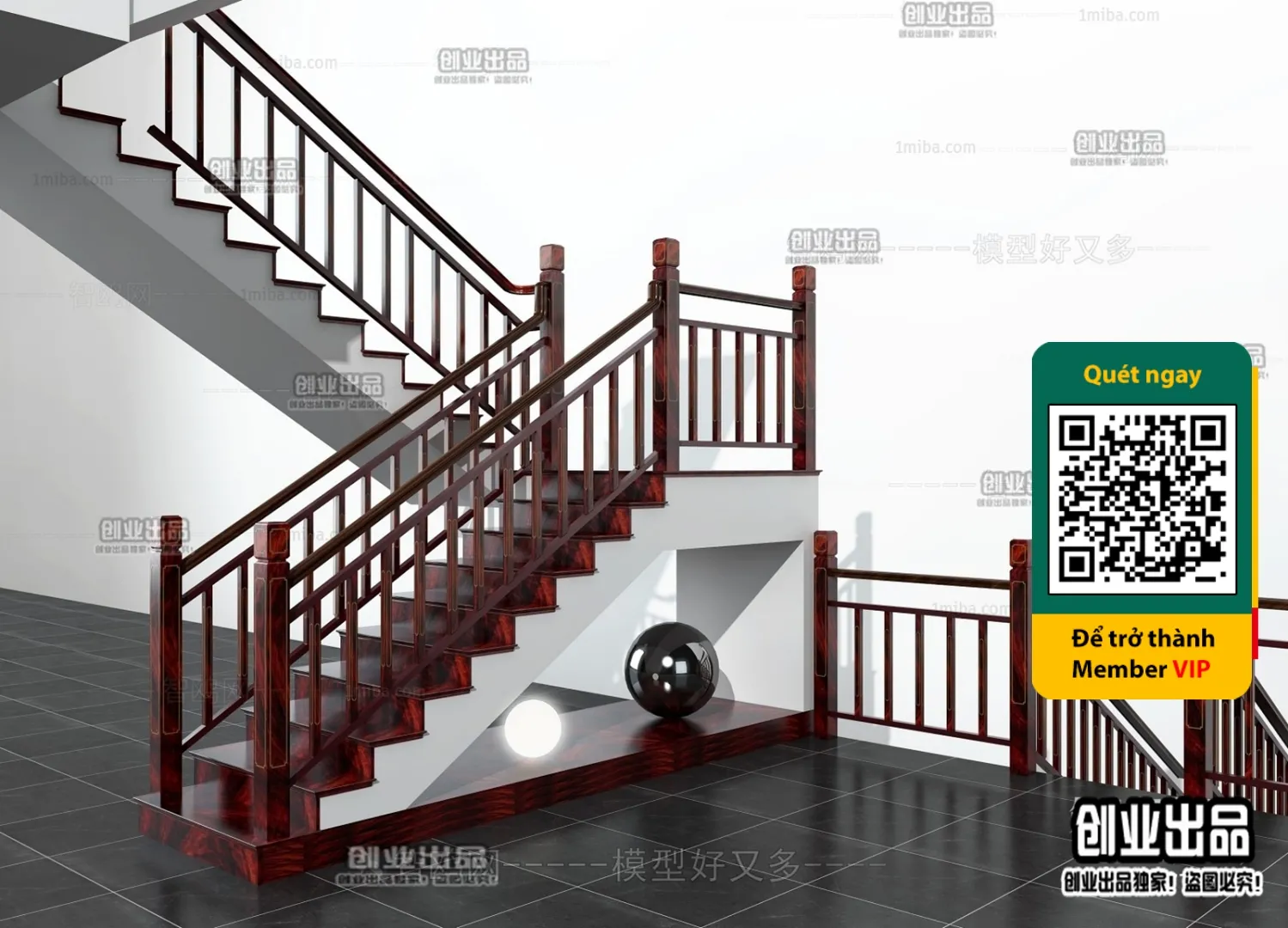 DECOR HELPER – STAIR – VRAY / CORONA – 3D MODEL – 4499
