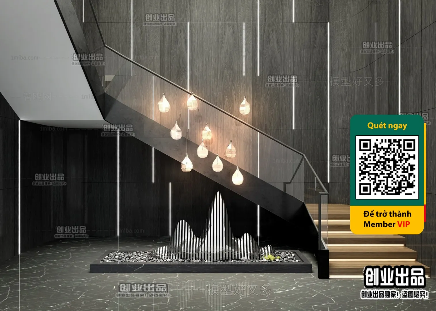 DECOR HELPER – STAIR – VRAY / CORONA – 3D MODEL – 4501