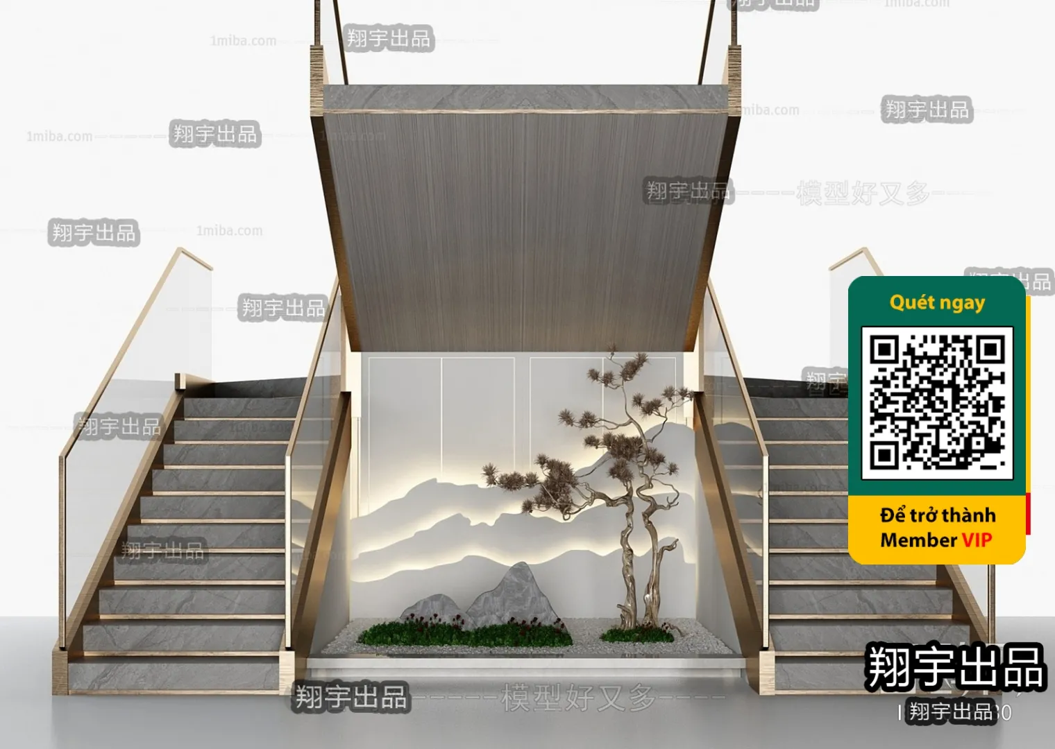 DECOR HELPER – STAIR – VRAY / CORONA – 3D MODEL – 4502