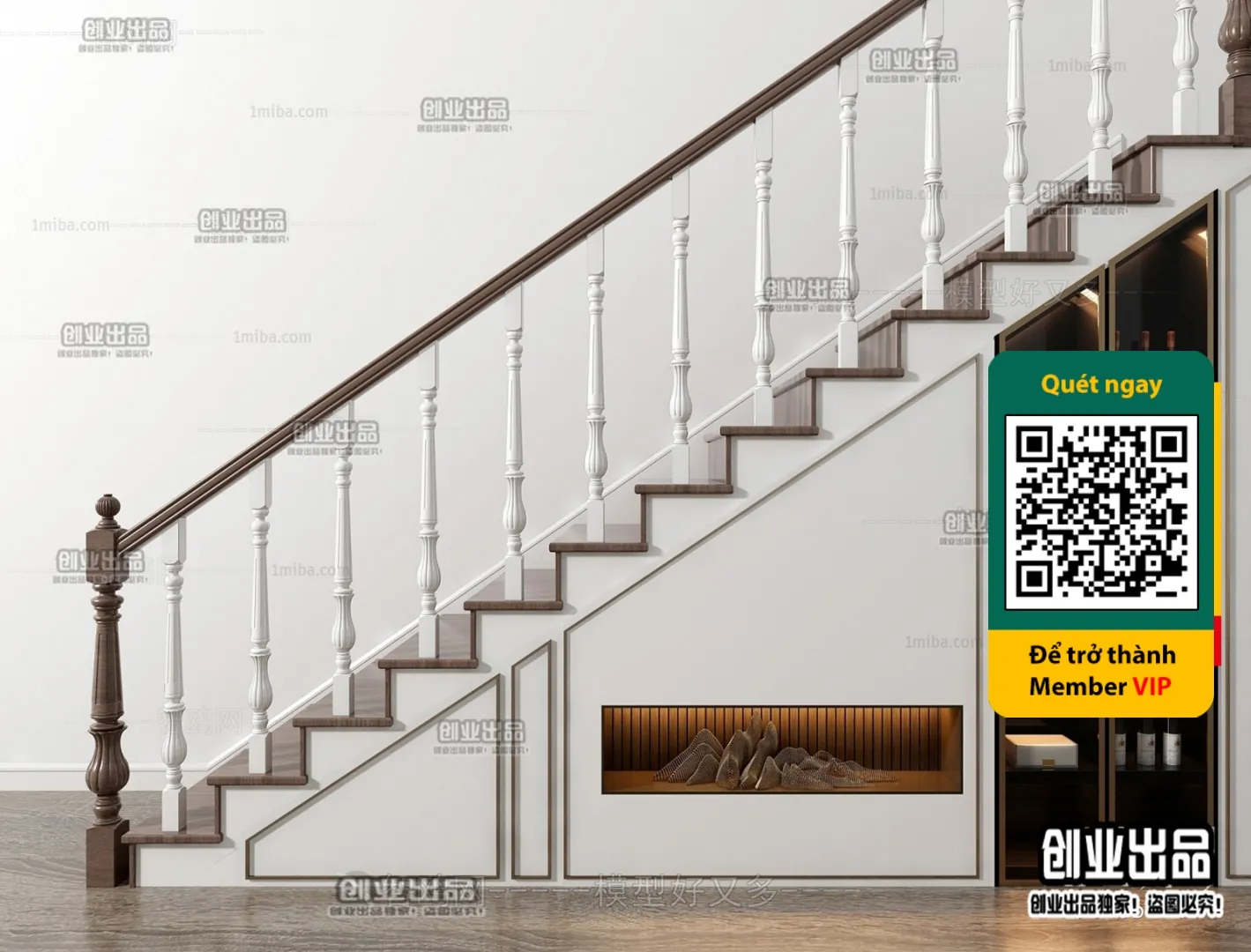 DECOR HELPER – STAIR – VRAY / CORONA – 3D MODEL – 4503