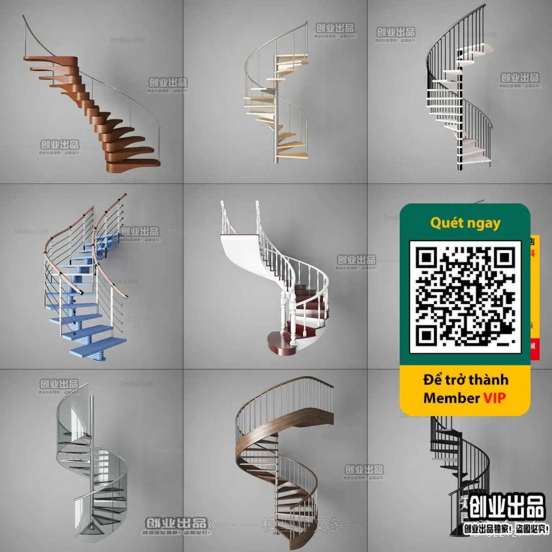 DECOR HELPER – STAIR – VRAY / CORONA – 3D MODEL – 4506