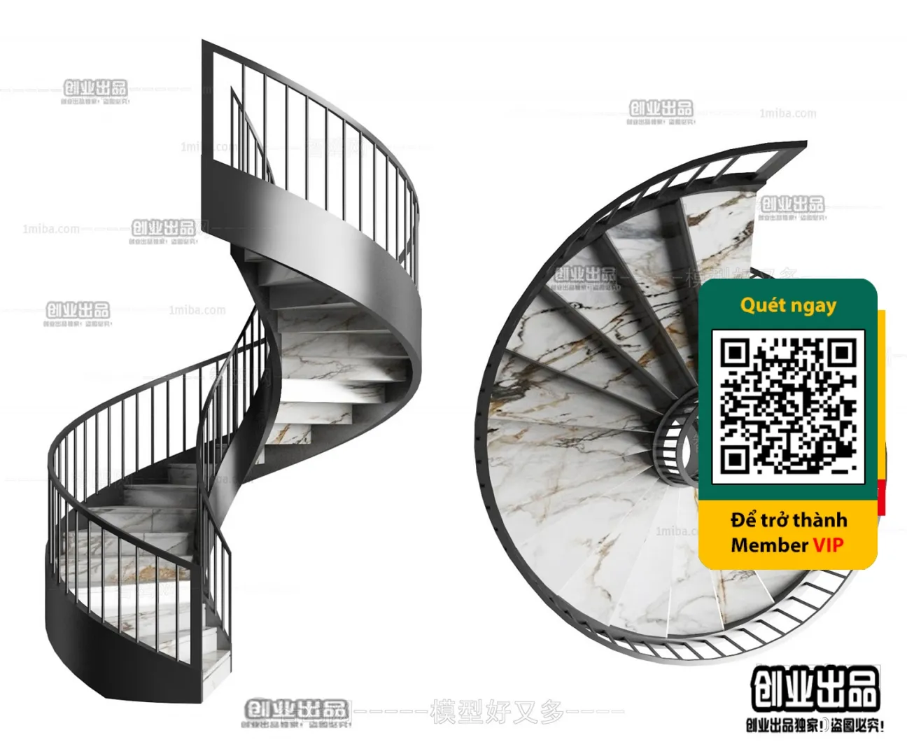 DECOR HELPER – STAIR – VRAY / CORONA – 3D MODEL – 4507