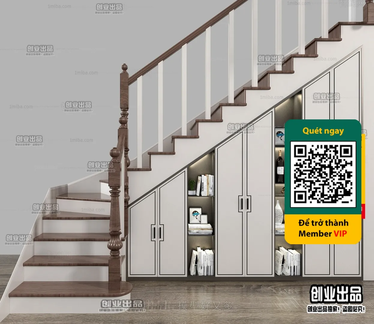 DECOR HELPER – STAIR – VRAY / CORONA – 3D MODEL – 4508