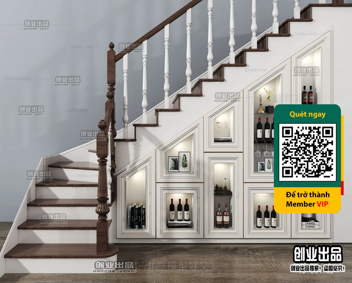 DECOR HELPER – STAIR – VRAY / CORONA – 3D MODEL – 4510