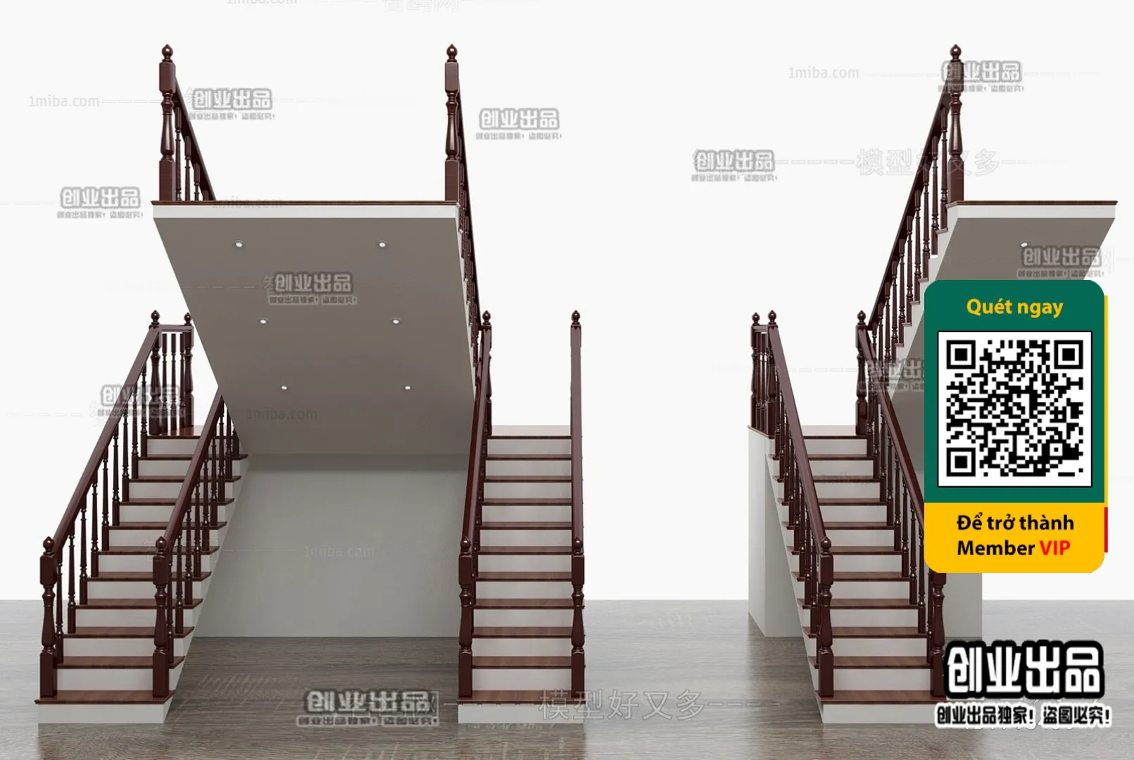 DECOR HELPER – STAIR – VRAY / CORONA – 3D MODEL – 4518