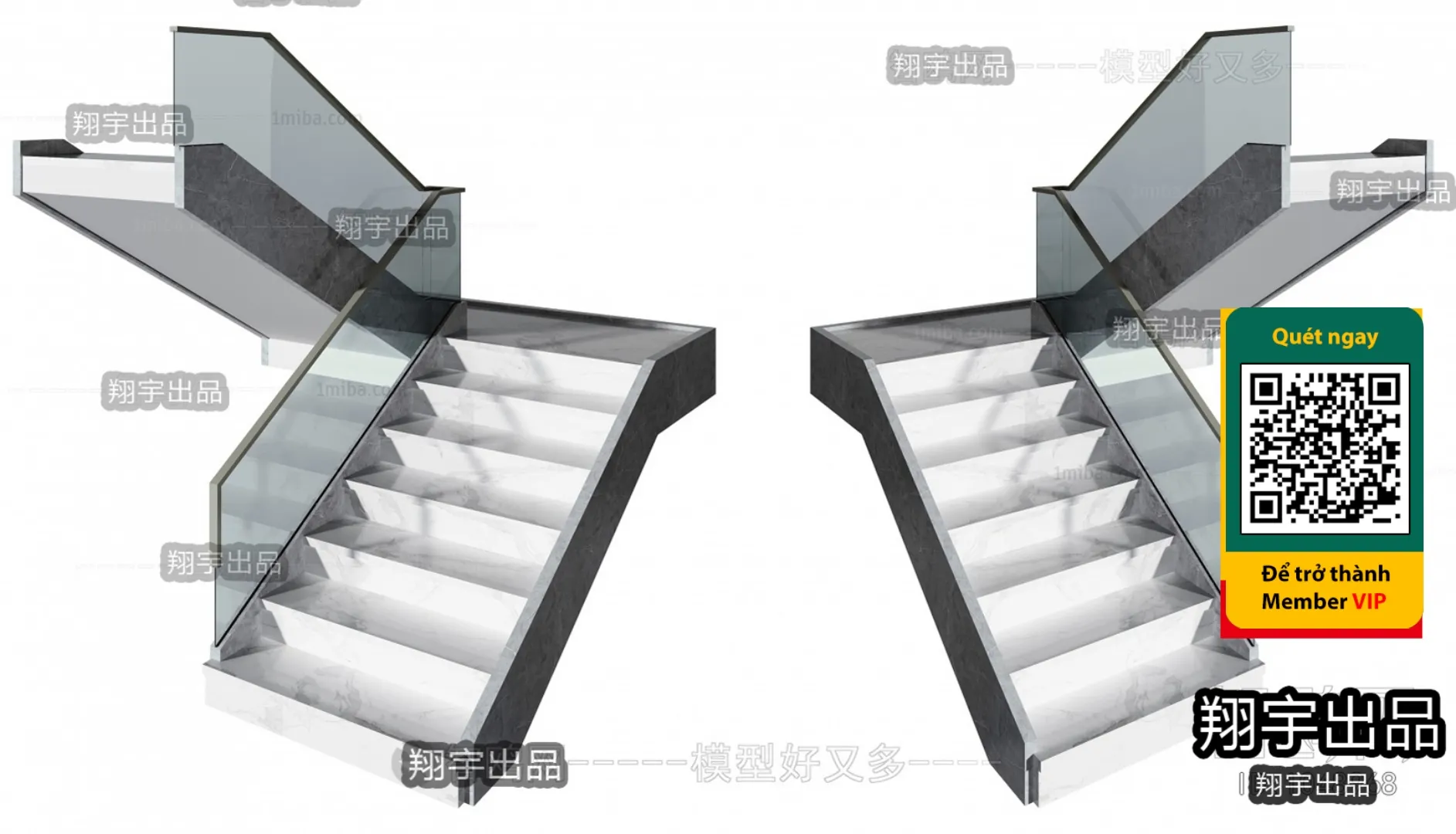 DECOR HELPER – STAIR – VRAY / CORONA – 3D MODEL – 4519