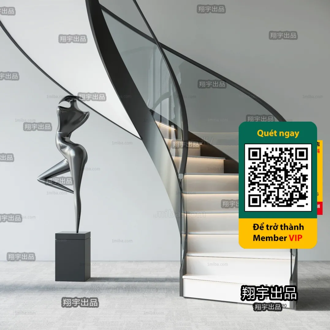 DECOR HELPER – STAIR – VRAY / CORONA – 3D MODEL – 4520