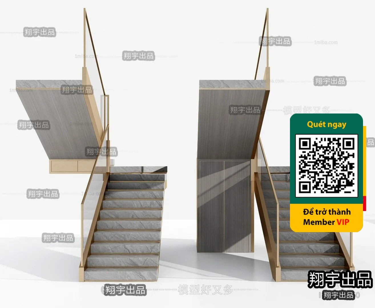 DECOR HELPER – STAIR – VRAY / CORONA – 3D MODEL – 4521
