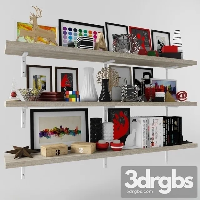 Decor Na Polci 02 3D Model Download Decor Na Polci 02 3D Model Download