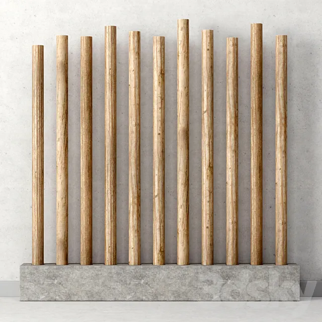 Decor of wooden sticks _ Decor of wooden sticks 3D Model