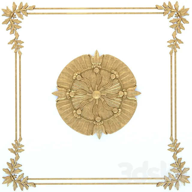 Decor. Power socket. Stucco molding. 3D Model Decor. Power socket. Stucco molding. 3D Model