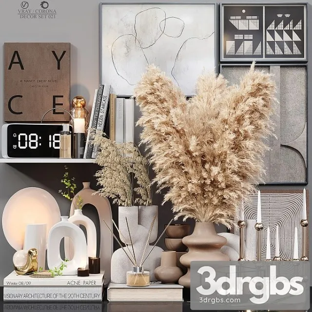 Decor Set 021 3D Model Download Decor Set 021 3D Model Download