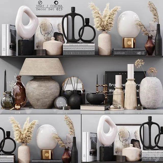 Decor Set 023 3D Model Decor Set 023 3D Model