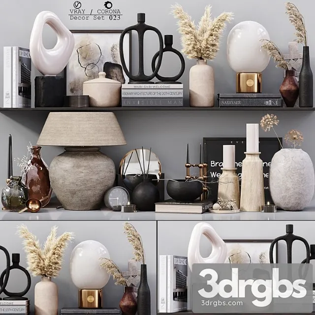 Decor set 023 3D Model Download Decor set 023 3D Model Download