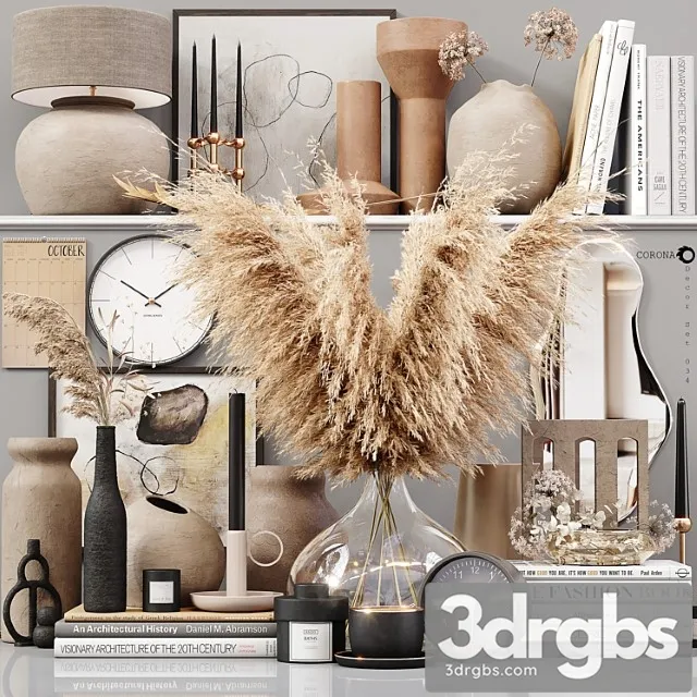 Decor Set 034 3D Model Download Decor Set 034 3D Model Download