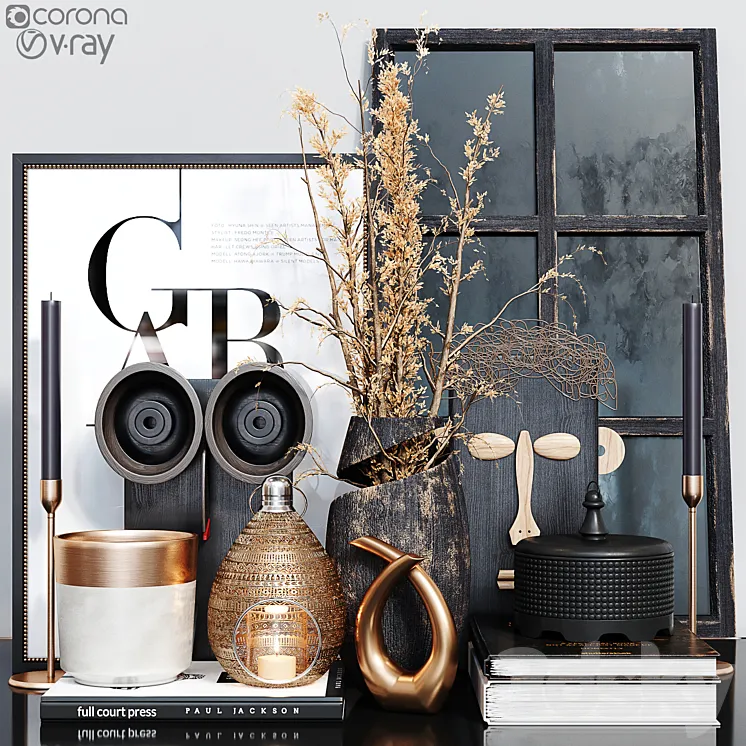 Decor Set 07 3D Model Free Download