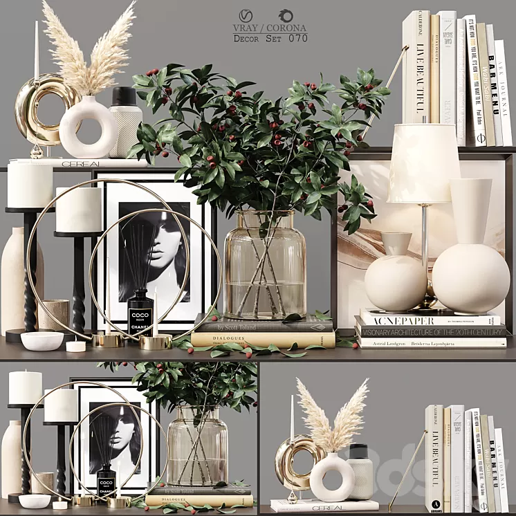 Decor Set 070 3D Model Free Download