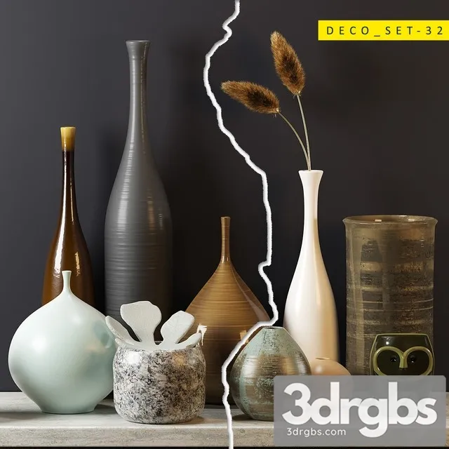 Decor Set 32 b 3D Model Download