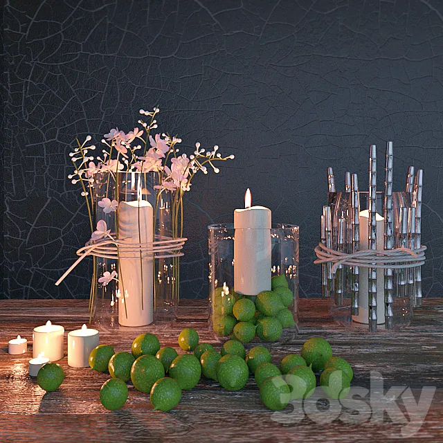 Decor set 3D Model Decor set 3D Model