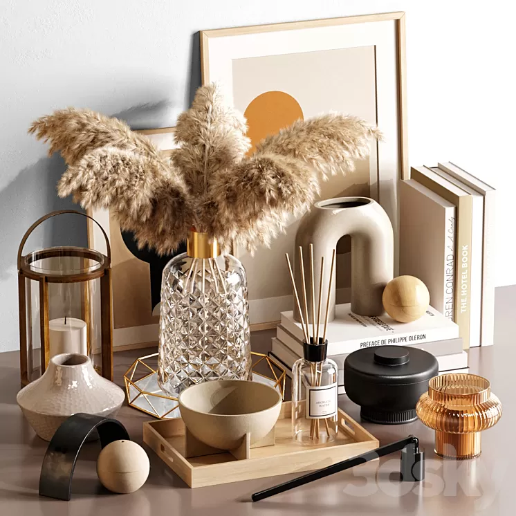 Decor set 50 3D Model Free Download