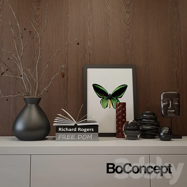 Decor set Boconcept 01 3DModel Decor set Boconcept 01 3DModel