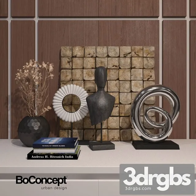 Decor Set Boconcept 04 3D Model Download