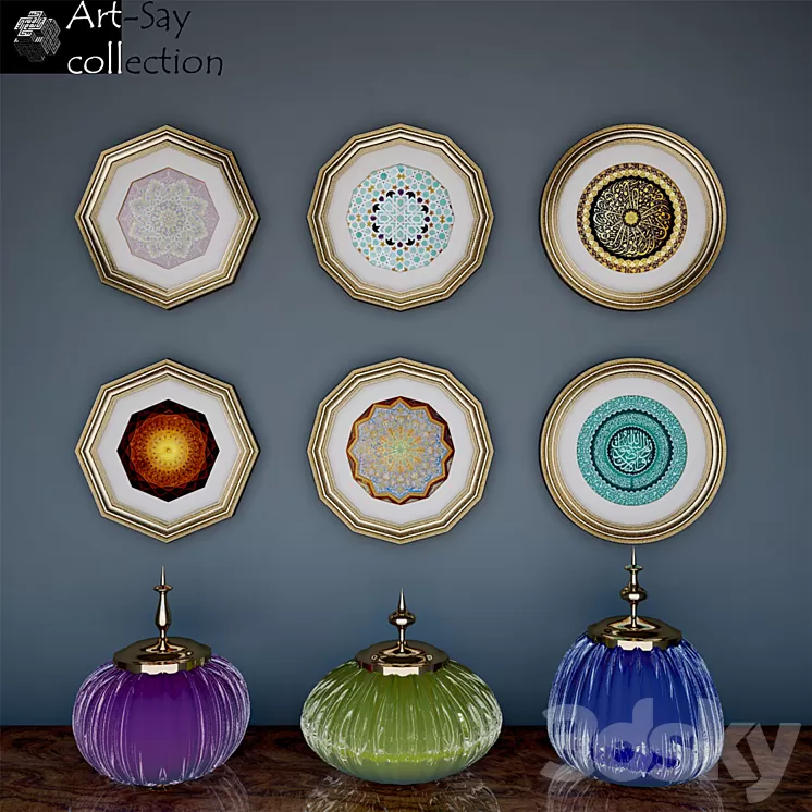 Decor set by Art-Say collection-3 3D Model