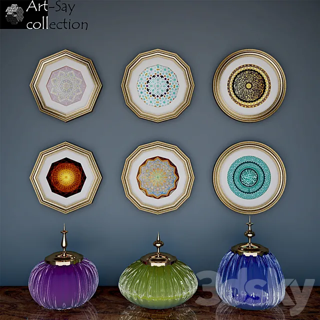 Decor set by Art-Say collection-3 3DModel Decor set by Art-Say collection-3 3DModel