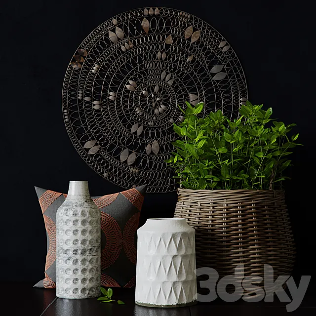Decor Set Crate&Barrel 3DModel