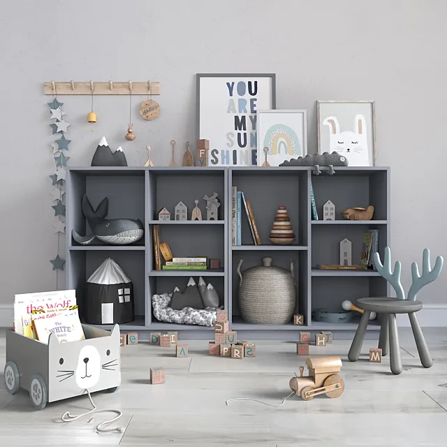 Decor set for children’s rooms 3D Model Decor set for children’s rooms 3D Model
