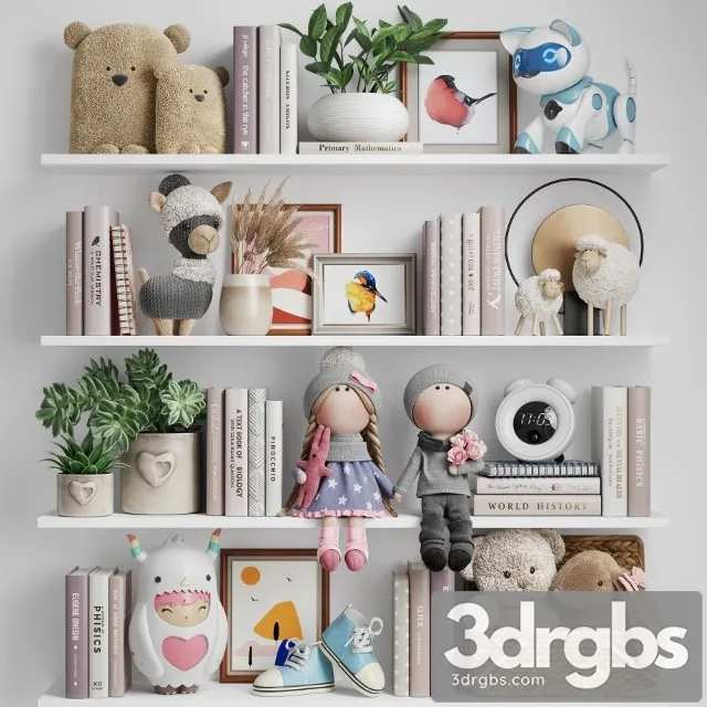 Decor Set for Girls 3D Model Download