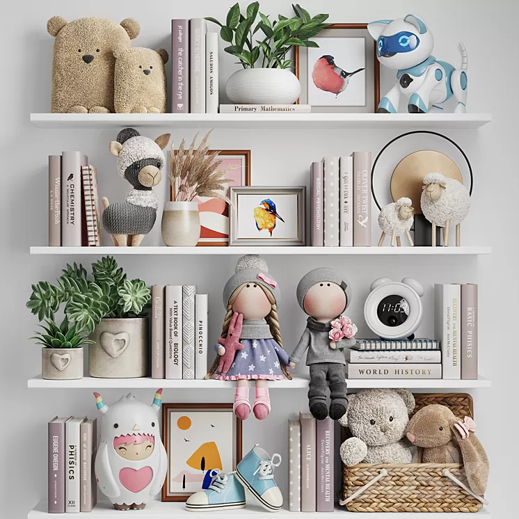 Decor set for girls 3D Model