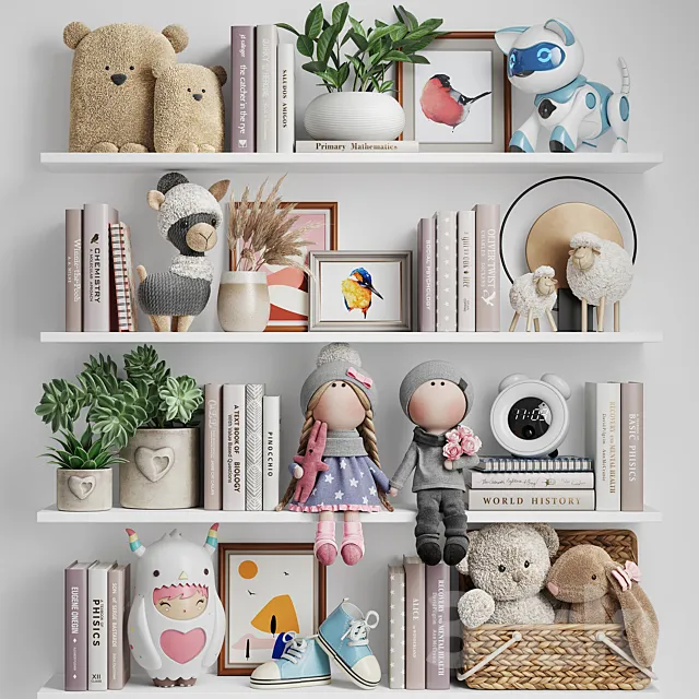 Decor set for girls 3DModel