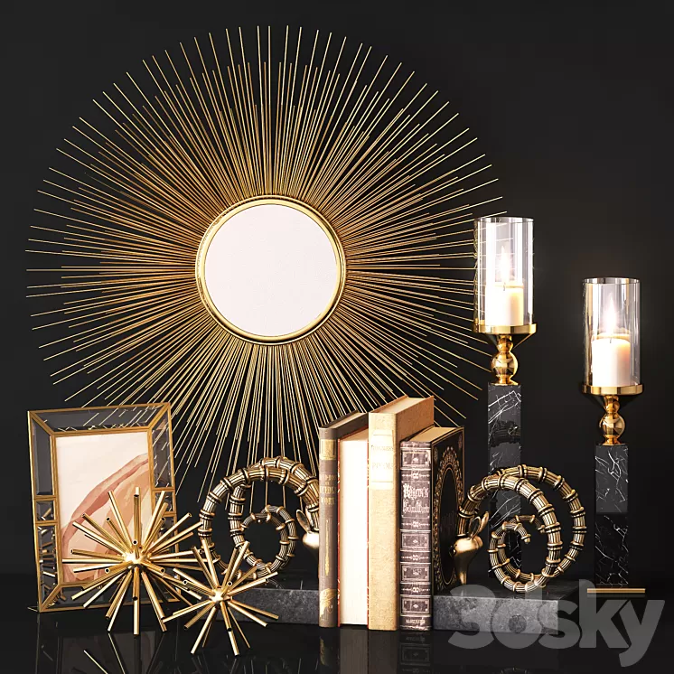 Decor set GOLD by EICHHOLTZ 3D Model