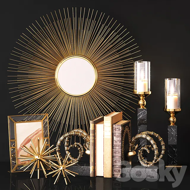 Decor set GOLD by EICHHOLTZ 3DModel