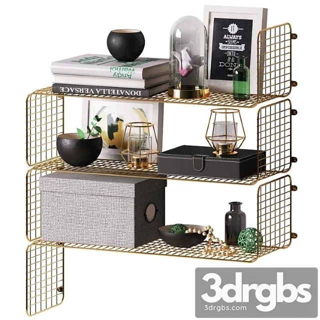 Decor set gold ikea 3D Model Download